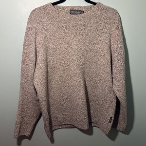 Fisherman Out of Ireland Wool Sweater Mens XL Shetland Wool beige brown